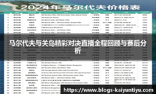 马尔代夫与关岛精彩对决直播全程回顾与赛后分析